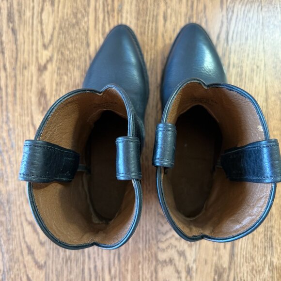 Frye Billy Short Western Leather Bootie in Black - Picture 4 of 6